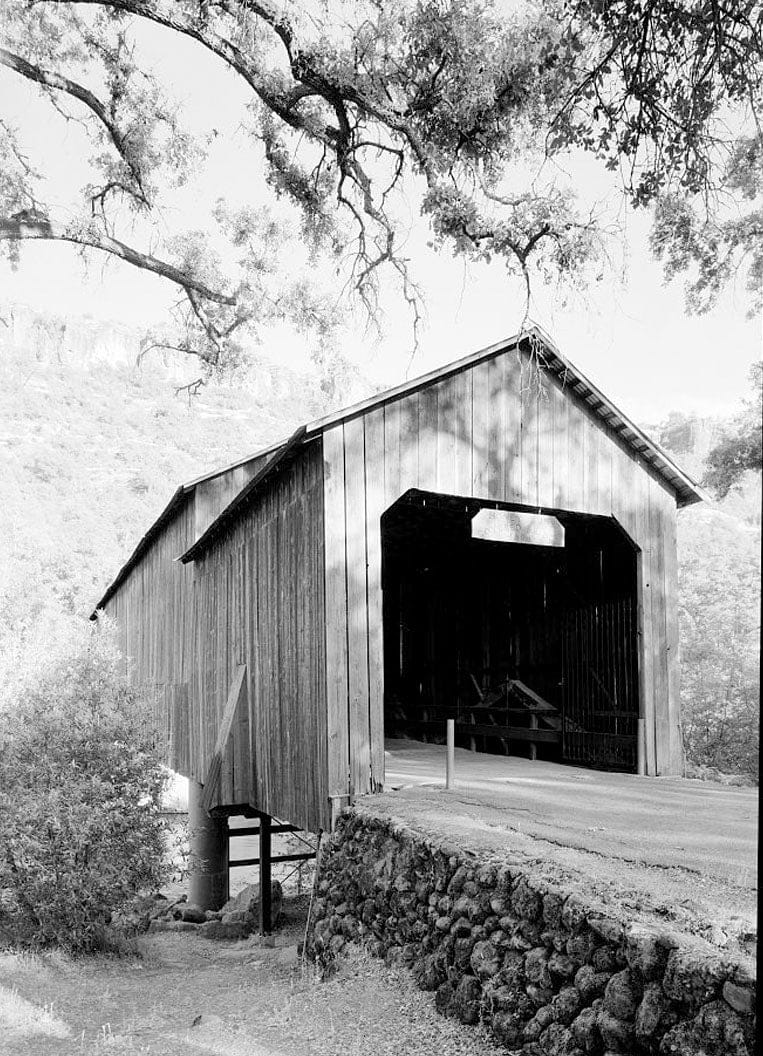 Historic Photo : Honey Run Bridge, Spanning Butte Creek, bypassed section of Honey Run Road (originally Carr Hill Road), Paradise, Butte County, CA 5 Photograph