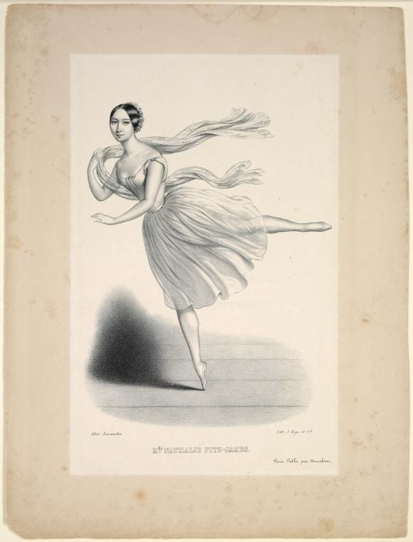 Art Print : Mlle. Guimard Dans le Ballet du Navigateur. Dutertre pinx. Janinet sculp, 1787 - Vintage Wall Art