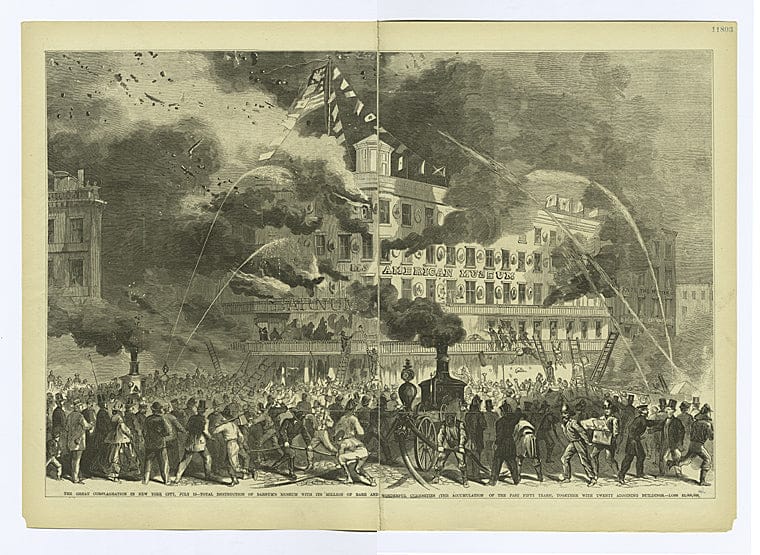 Art Print : 1880, The Great Conflagration in New York City, July 13 - Vintage Wall Art