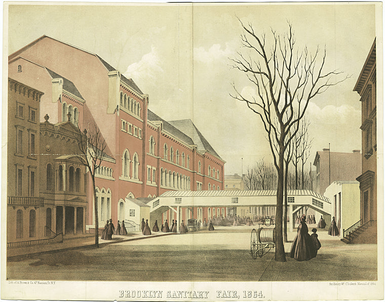 Art Print : 1880, Brooklyn Sanitary Fair, 1864 - Vintage Wall Art