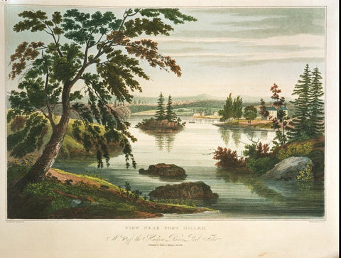Art Print : 1820, View Near Fort Miller. - Vintage Wall Art