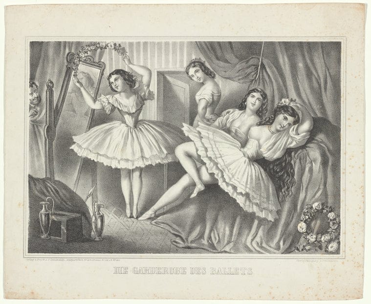 Art Print : Die Garderobe des Ballets, 1840 - Vintage Wall Art