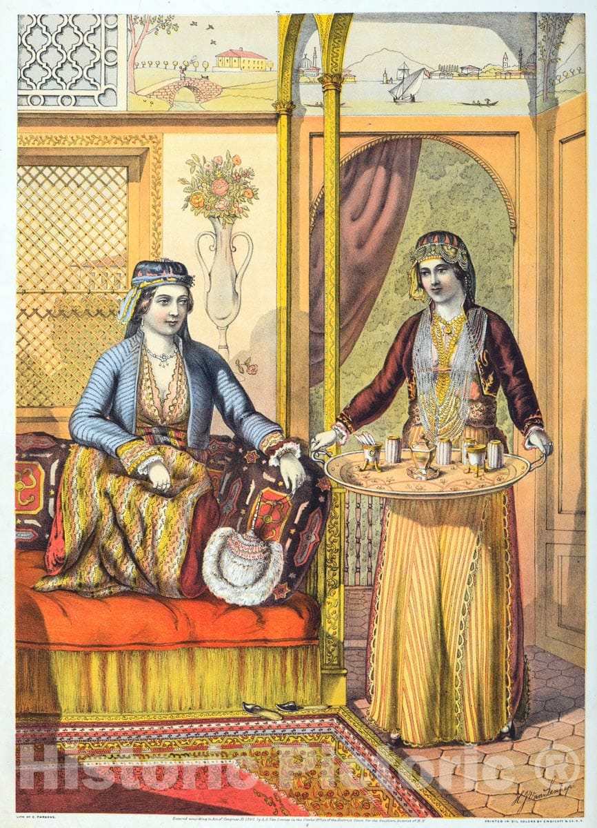 Art Print : 1862, Armenian Ladies (at Home) - Vintage Wall Art