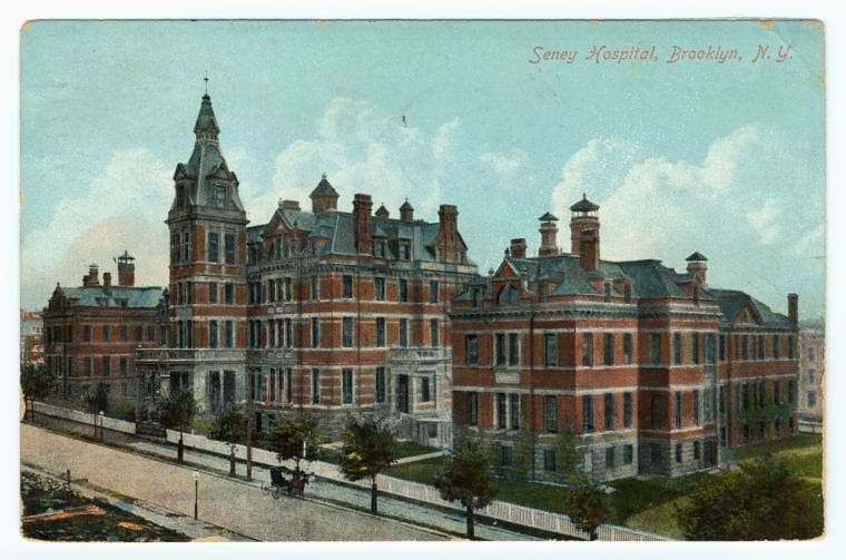 Art Print : Seney Hospital, Brooklyn, N. Y, 1909 - Vintage Wall Art