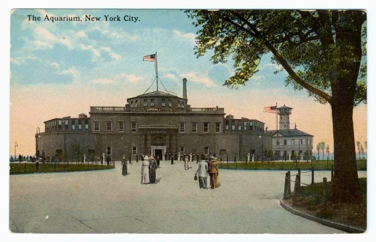 Art Print : The Aquarium, New York City, 1917 - Vintage Wall Art