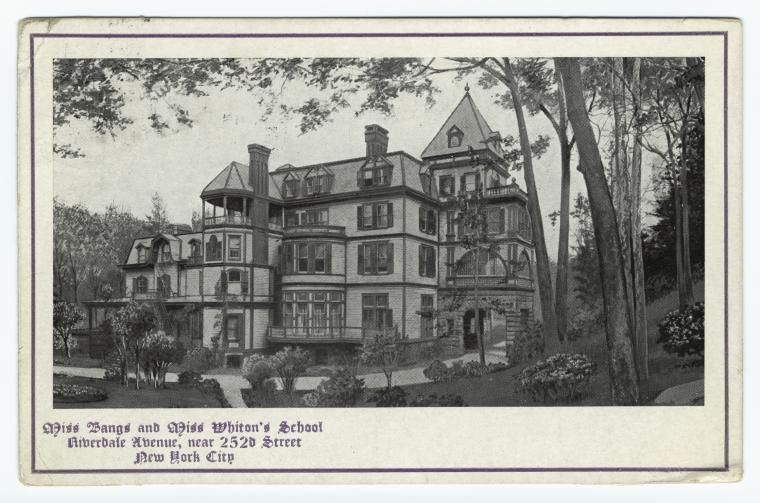 Art Print : Miss Bangs and Miss Whiton's School, Riverdale Avenue, Near 252d Street, New York City, 1913 - Vintage Wall Art