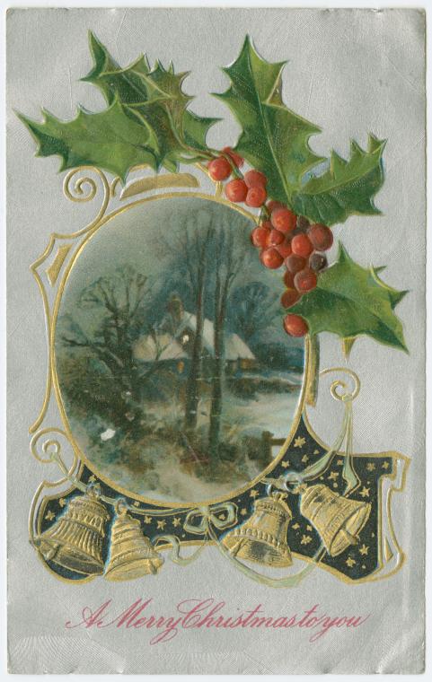 Art Print : A Merry Christmas to You, 1908 - Vintage Wall Art