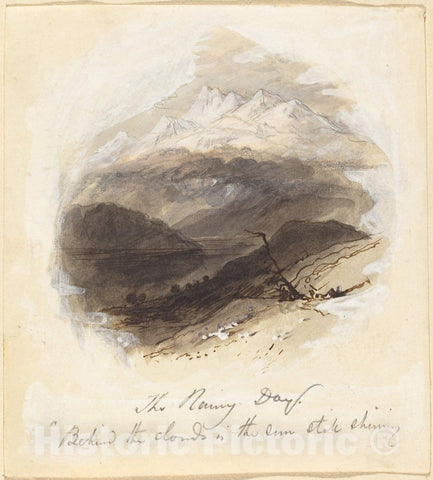 Art Print : Myles Birket Foster, Illustration for Longfellow's The Rainy Day, 1850s - Vintage Wall Art