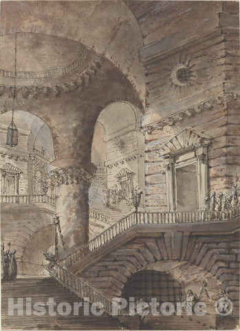 Art Print : Giovanni Battista Piranesi, Roman Prison, 18th Century - Vintage Wall Art