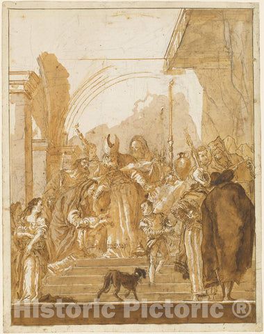 Art Print : Giovanni Domenico Tiepolo, The Presentation in The Temple, c.1790 - Vintage Wall Art