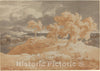 Art Print : Friedrich Preller The Elder, Italian Coastal Landscape with a Thunderstorm, c.1830 - Vintage Wall Art