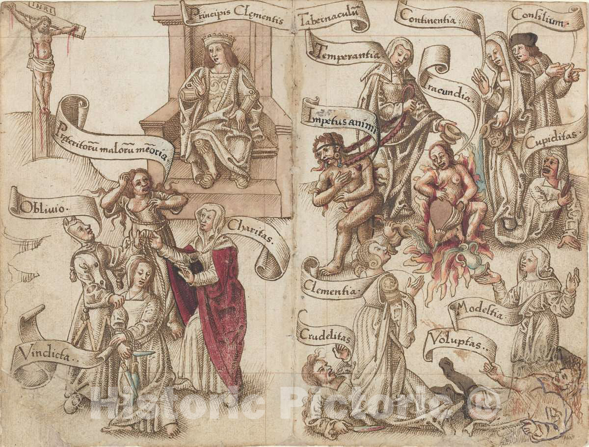 Art Print : Obliterate The Trace of The Pot in The Ashes [FOL. 32 Verso / 33 Recto], c.1514 - Vintage Wall Art