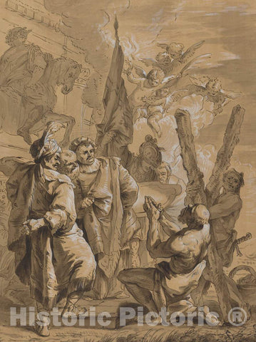 Art Print : Francesco Fontebasso, Martyrdom of Saint Andrew, 18th Century - Vintage Wall Art