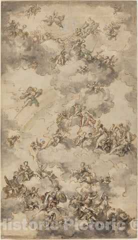 Art Print : Bartolomeo Tarsia, The Triumph of Wisdom, c. 1750 - Vintage Wall Art