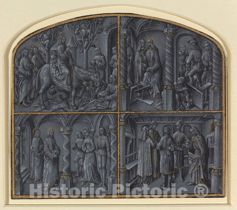 Art Print : Georges Hurtrel, Four Scenes from The Life of Christ, in or Before 1870 - Vintage Wall Art