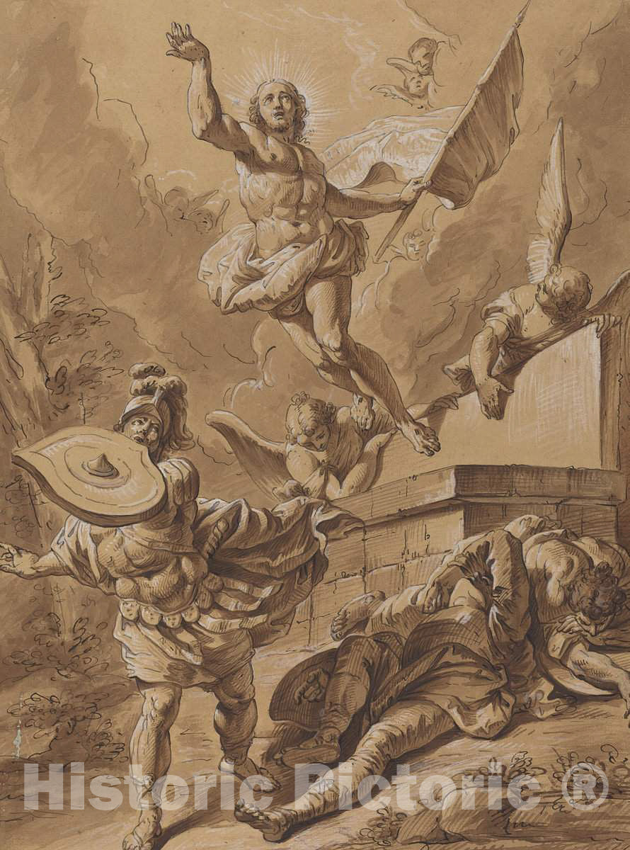 Art Print : Francesco Fontebasso, The Resurrection, 18th Century - Vintage Wall Art