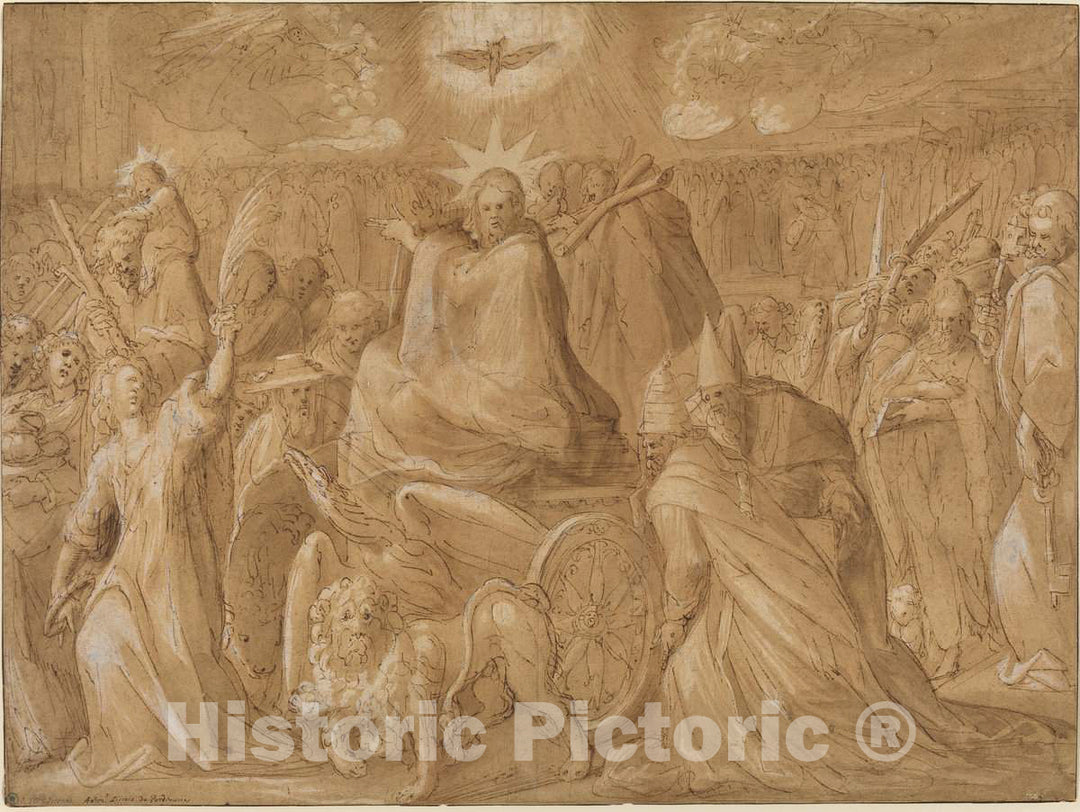 Art Print : Giovanni Battista Della Rovere, The Triumph of Christ - Vintage Wall Art