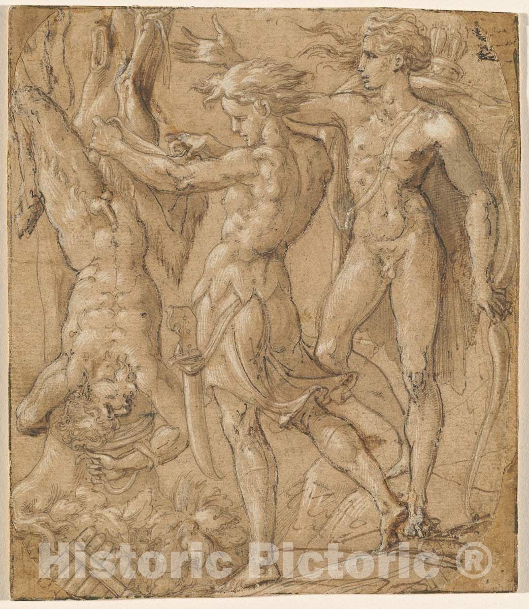 Art Print : Parmigianino, The Flaying of Marsyas, c.1528 - Vintage Wall Art