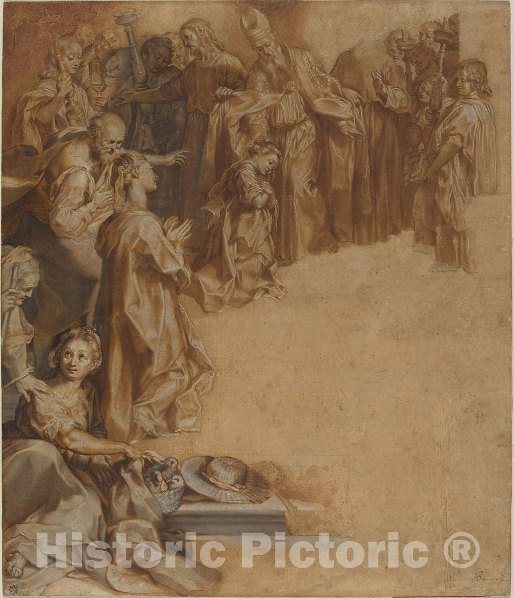 Art Print : Federico Barocci, The Presentation of The Virgin in The Temple, c. 1600 - Vintage Wall Art