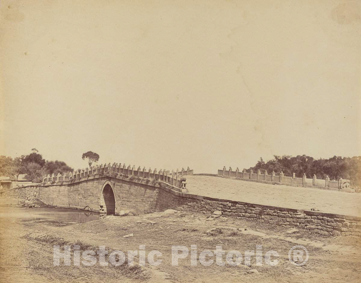 Art Print : Felice Beato, Bridge of Palichian Near Pekin, The Scene of The Fight with Imperial Chinese Troops, September 21, 1860, 1860 - Vintage Wall Art