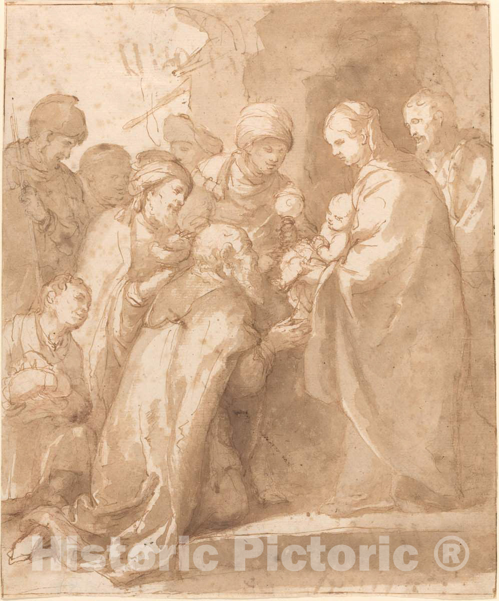 Art Print : BartolomÃ© Esteban Murillo, The Adoration of The Magi, c.1653 - Vintage Wall Art