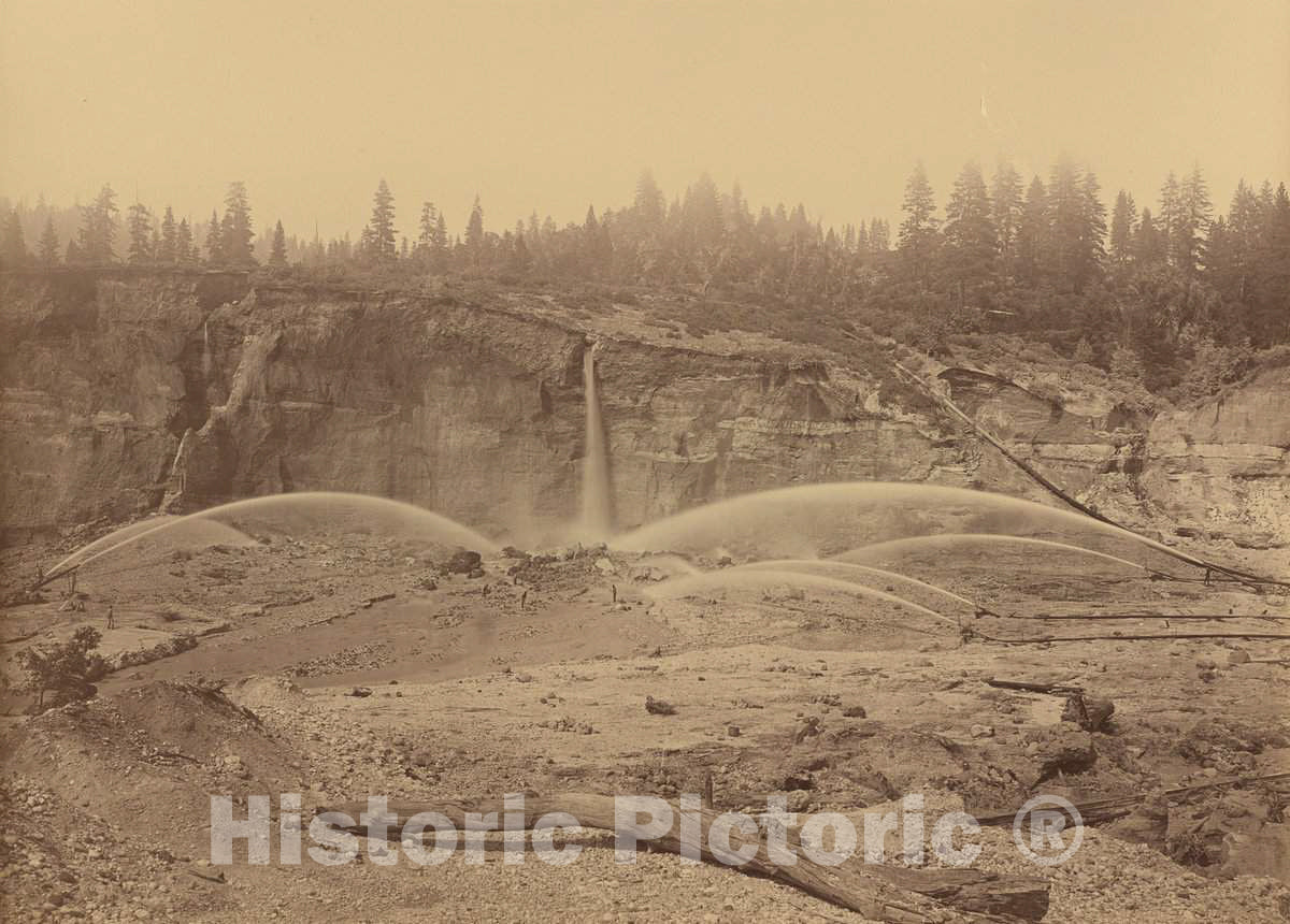 Art Print : Carleton E. Watkins, Malakoff Diggins, North Bloomfield, Nevada County, 1871 - Vintage Wall Art