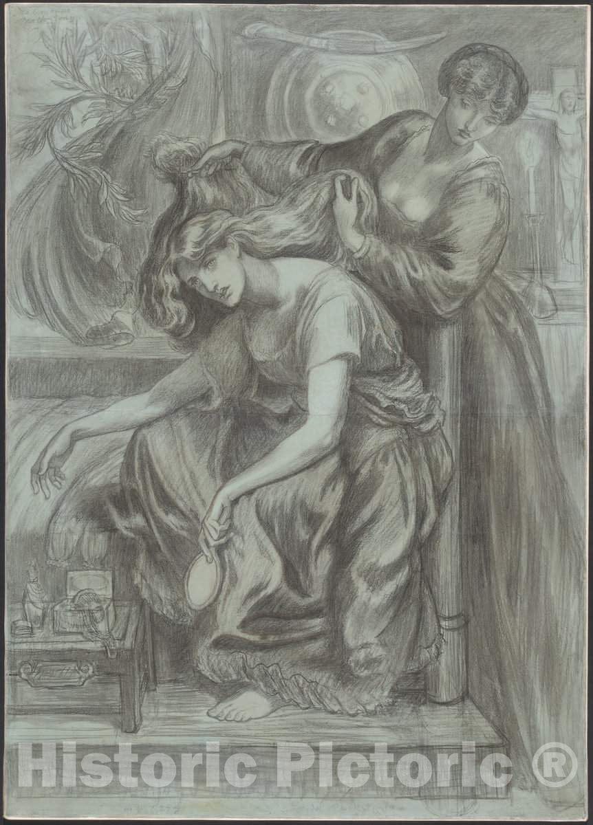 Art Print : Dante Gabriel Rossetti, Desdemona's Death-Song, c.1879 - Vintage Wall Art