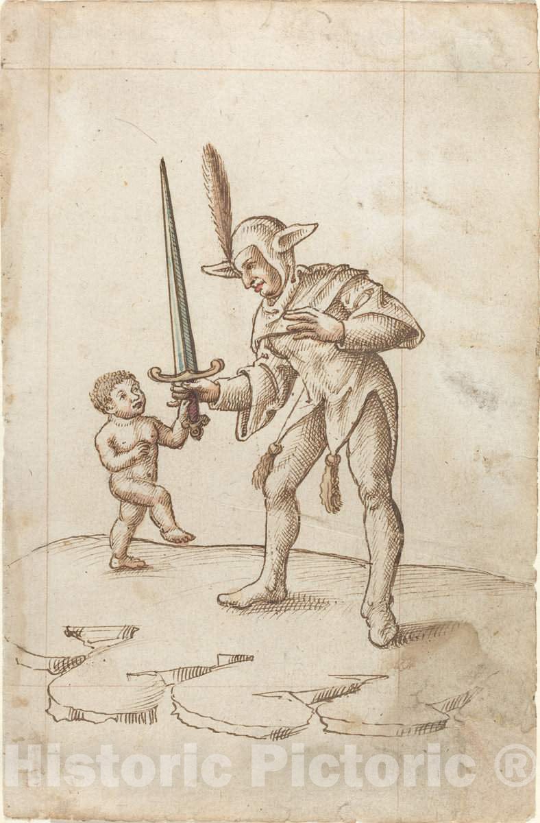 Art Print : Turn Aside The Sharp Sword [FOL. 44 Recto], c.1514 - Vintage Wall Art