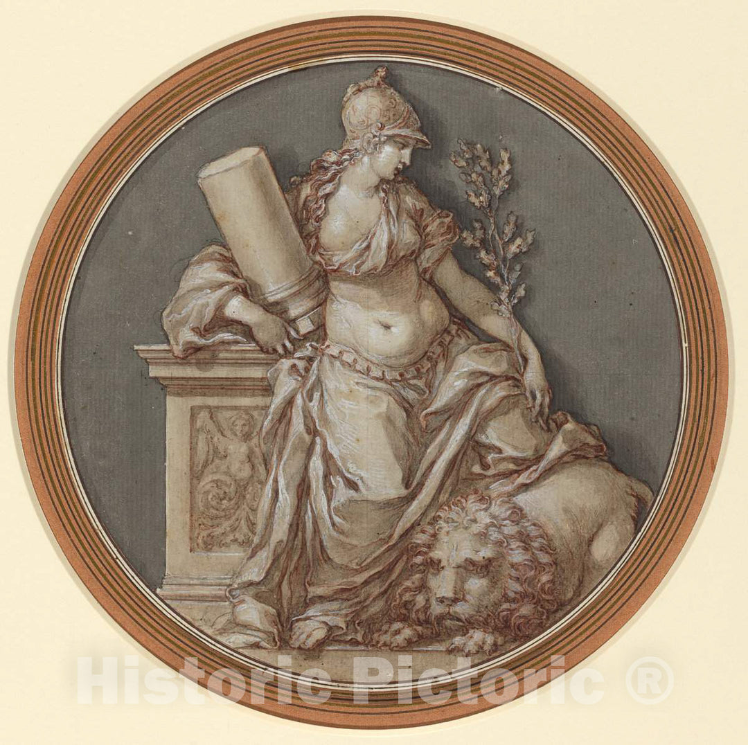 Art Print : Francesco Rosaspina, Allegory of Strength - Vintage Wall Art