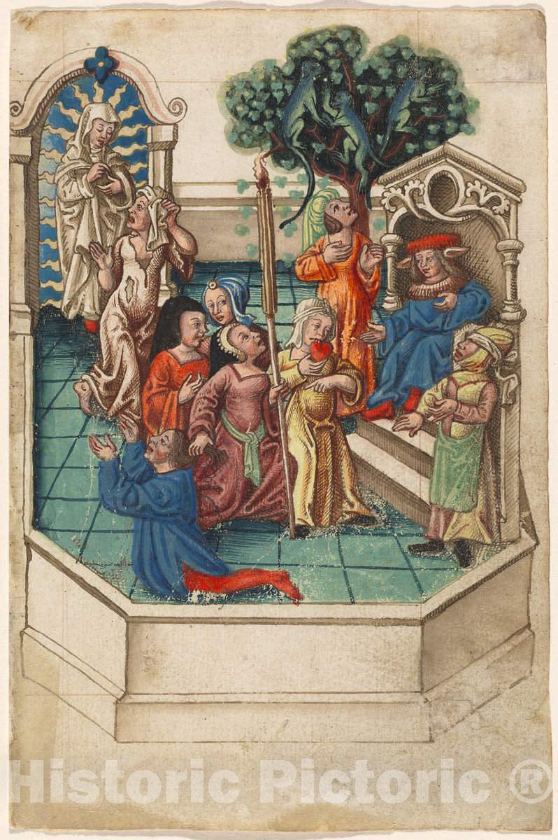 Art Print : The Calumny of Apelles [FOL. 6 Recto], c.1513 - Vintage Wall Art