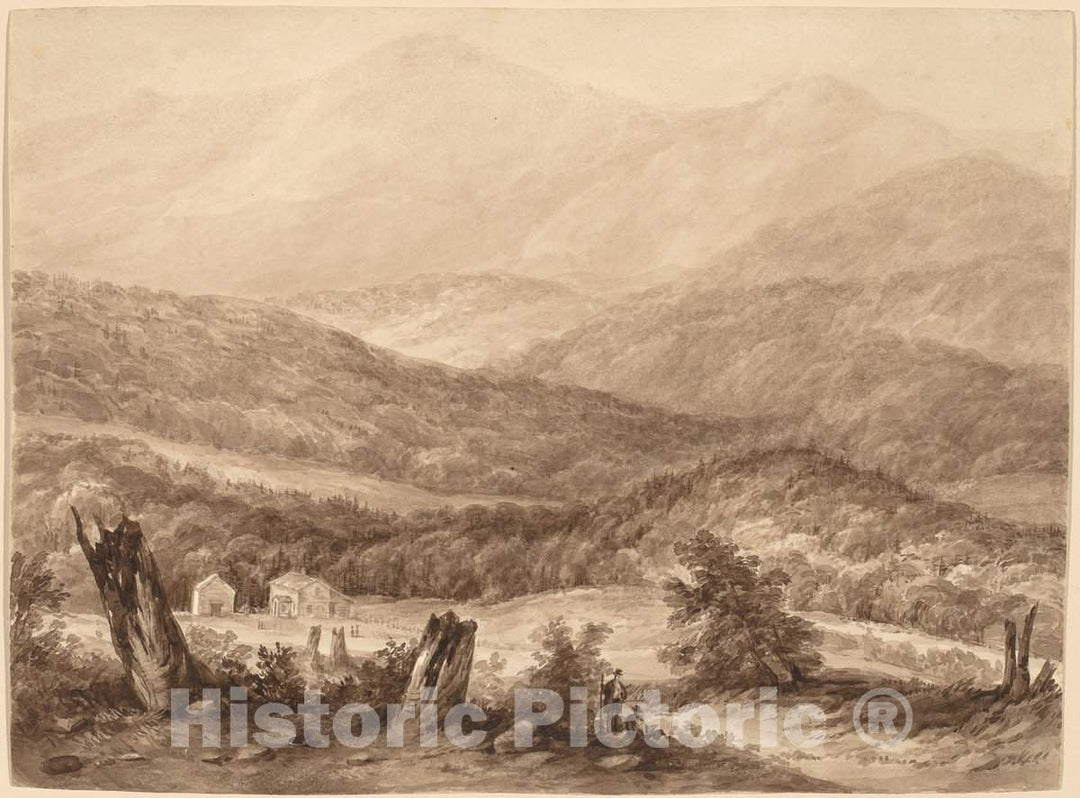 Art Print : Asher Brown Durand, White Mountains (?), c.1828 - Vintage Wall Art