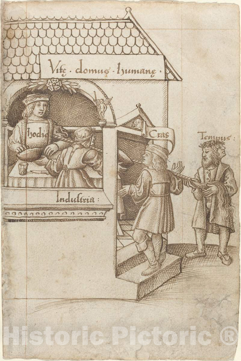 Art Print : Do Not Sit on The Grain Measure [FOL. 12 Recto], c.1514 - Vintage Wall Art