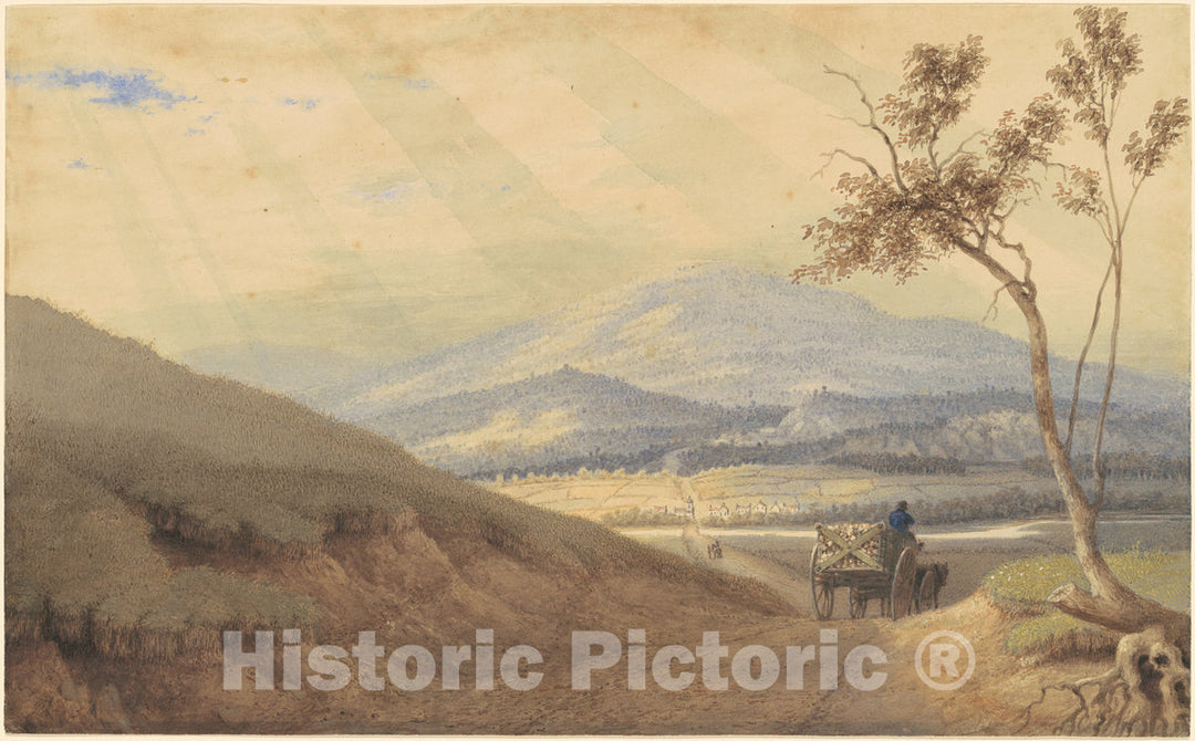 Art Print : George Harvey, A Gleamy Effectâ€”Hollidaysburg, Pennsylvania, 1835-1840 - Vintage Wall Art