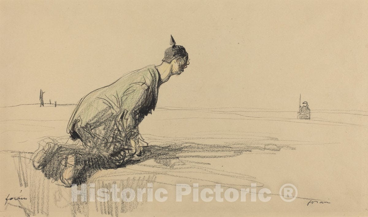 Art Print : Louis Forain, The Objective of War, c.1917 - Vintage Wall Art