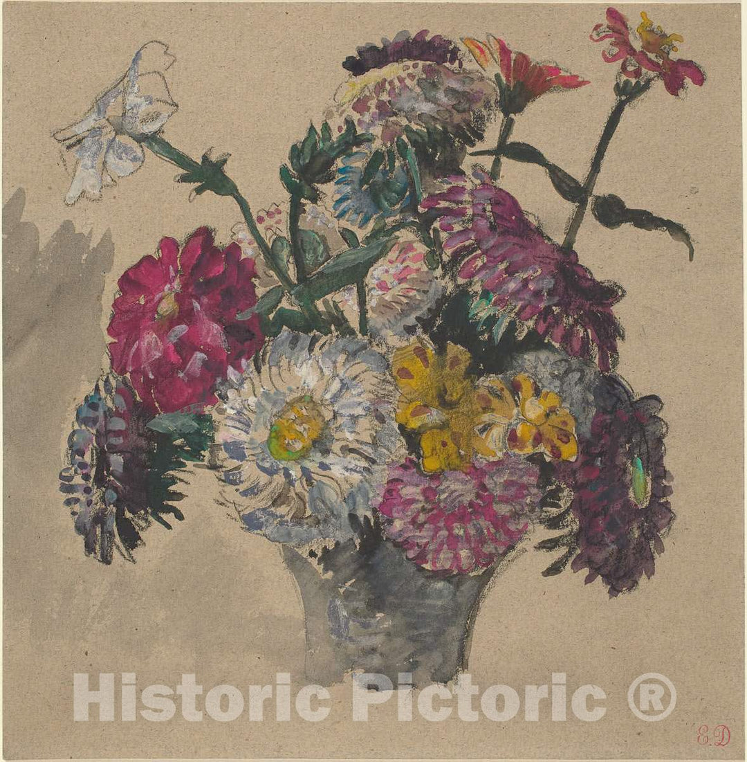 Art Print : EugÃ¨ne Delacroix, Flowers, 1843 - Vintage Wall Art