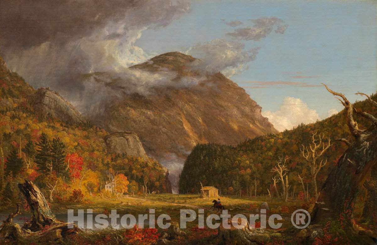 Art Print : Thomas Cole, A View of The Mountain Pass Called The Notch of The White Mountains (Crawford Notch), 1839 - Vintage Wall Art