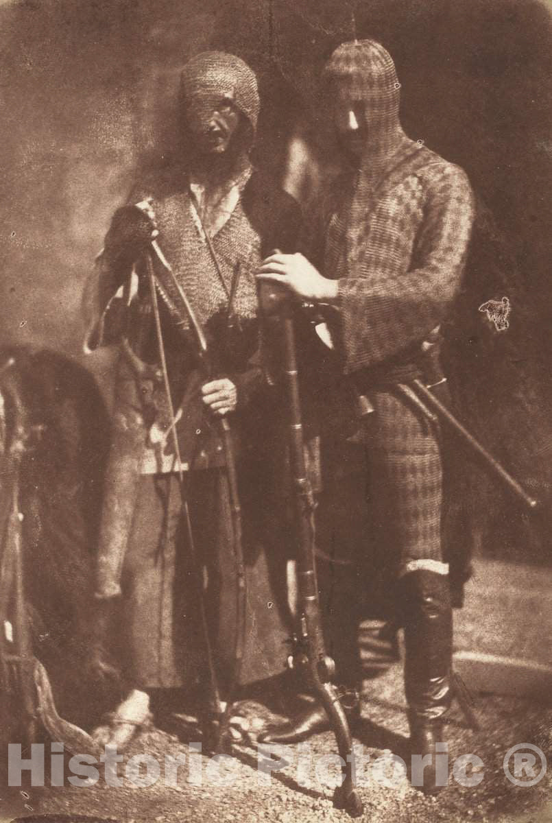 Art Print : Octavius Hill and Adamson, Afghans or Circassian Armour, 1843 - Vintage Wall Art