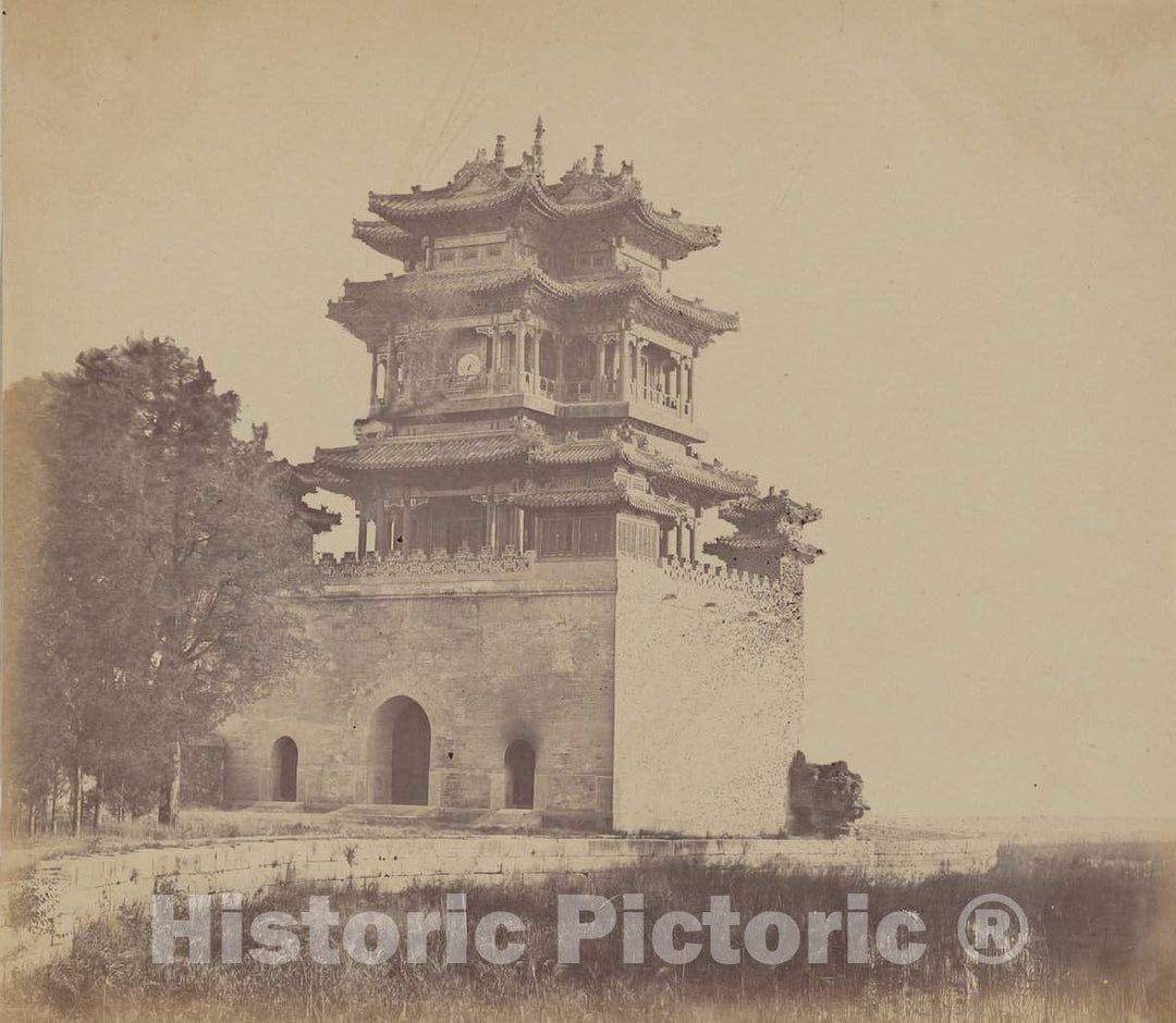 Art Print : Felice Beato, Imperial Summer Palace Yuen Min Yuen, Pekin, Before The Burning, October 18, 1860, 1860 - Vintage Wall Art