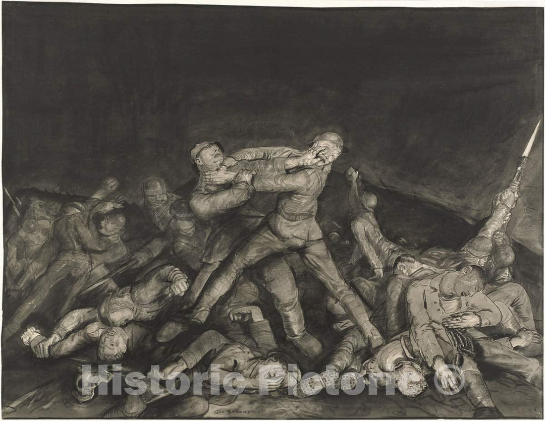 Art Print : George Bellows, Ghost of Sergeant Pelly, 1918 - Vintage Wall Art