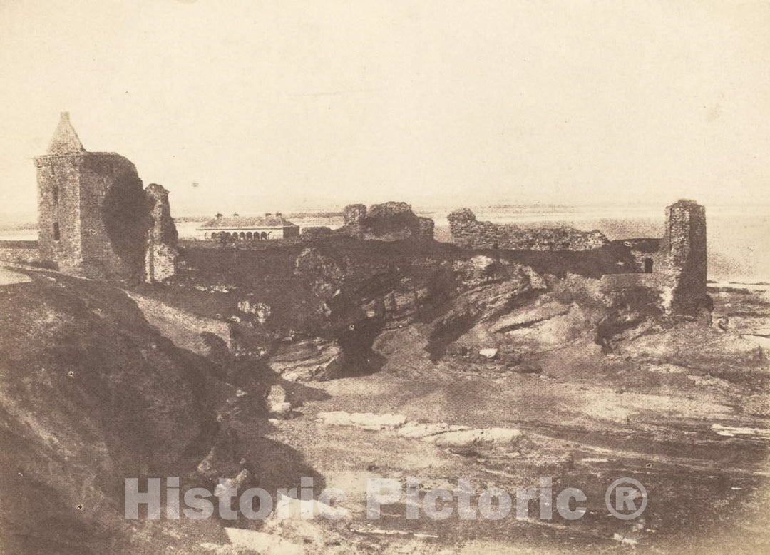 Art Print : Octavius Hill and Adamson, The Castle, St Andrews, 1843-1847 - Vintage Wall Art