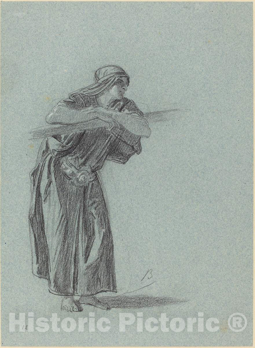 Art Print : Alexandre Bida, The Woman in The â€œSong of Songsâ€, c. 1886 - Vintage Wall Art