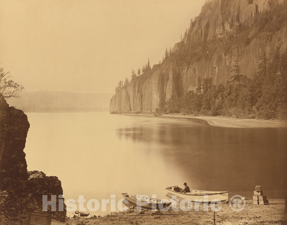 Art Print : Carleton E. Watkins, Cape Horn, Columbia River, 1867 - Vintage Wall Art