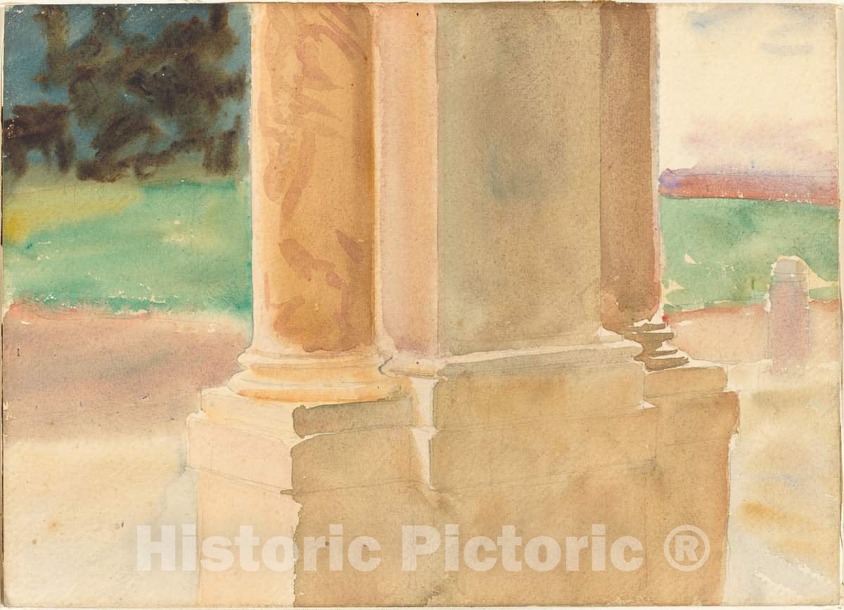 Art Print : John Singer Sargent, Frascati, Architectural Study, c. 1907 - Vintage Wall Art