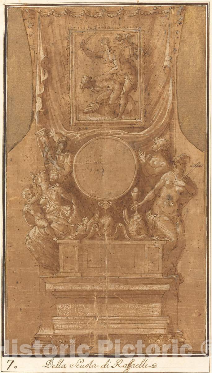 Art Print : Francesco Salviati, Design for an Altar - Vintage Wall Art