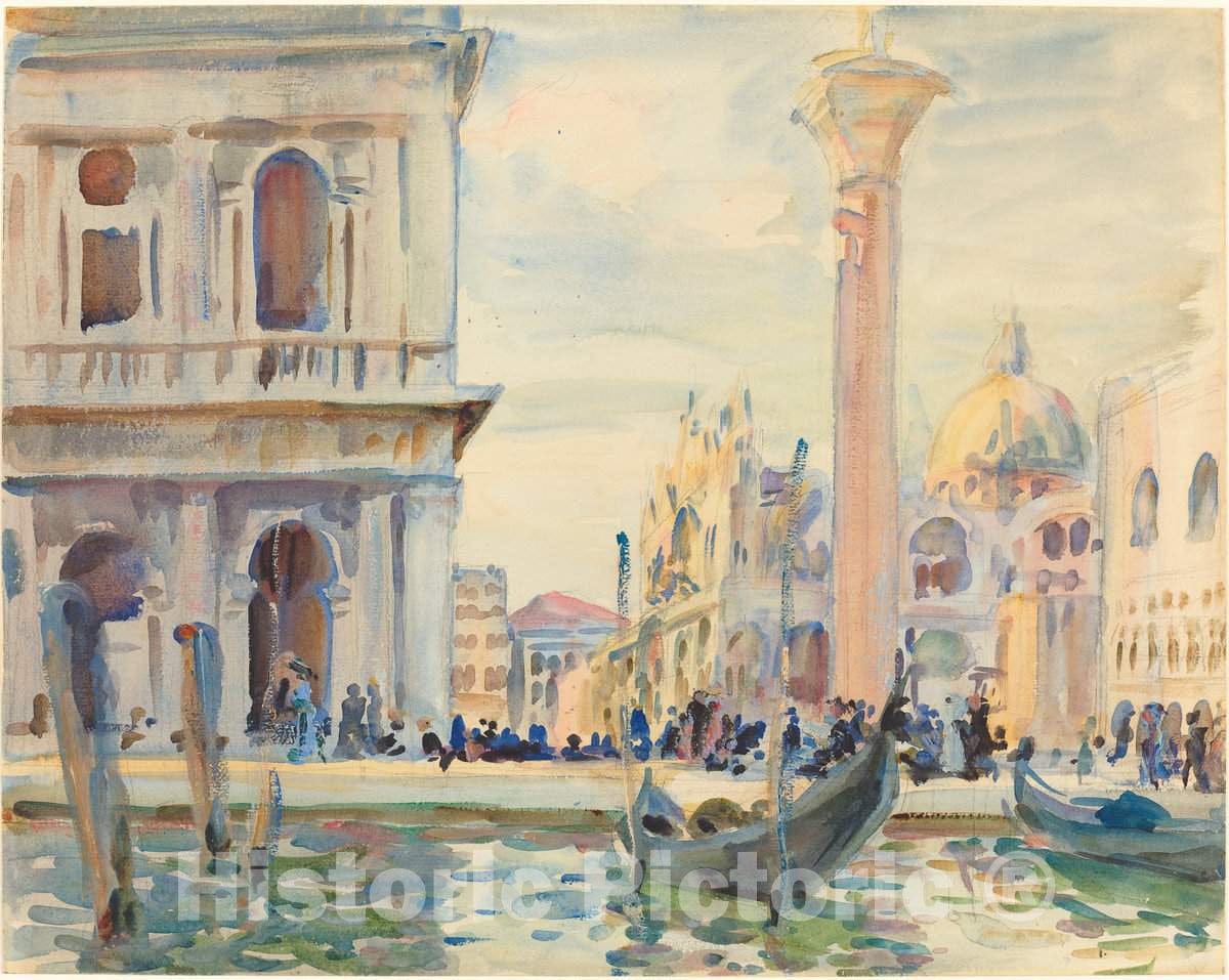 Art Print : John Singer Sargent, The Piazzetta, c. 1911 - Vintage Wall Art