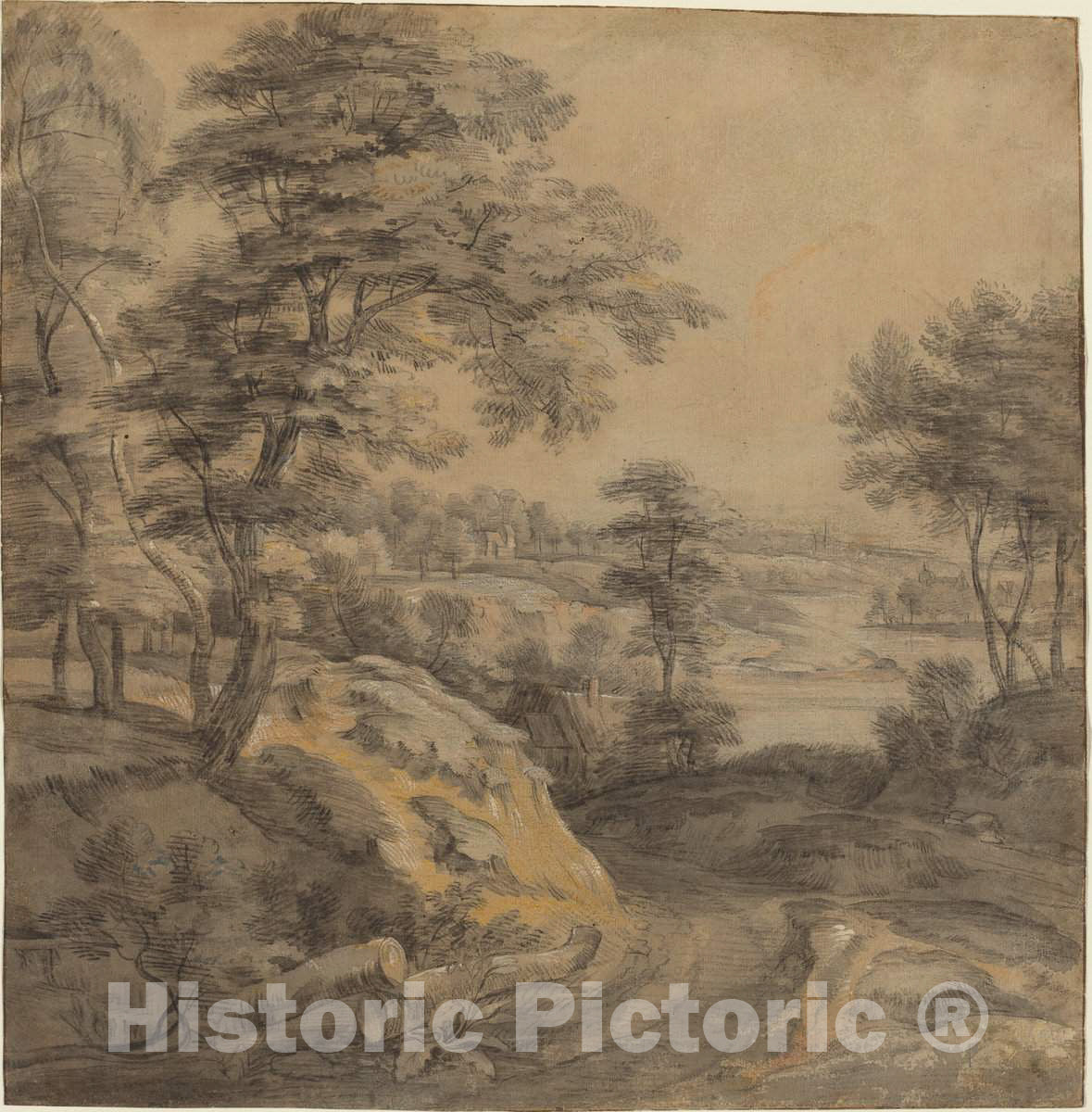 Art Print : Lodewijk de Vadder, Landscape - Vintage Wall Art