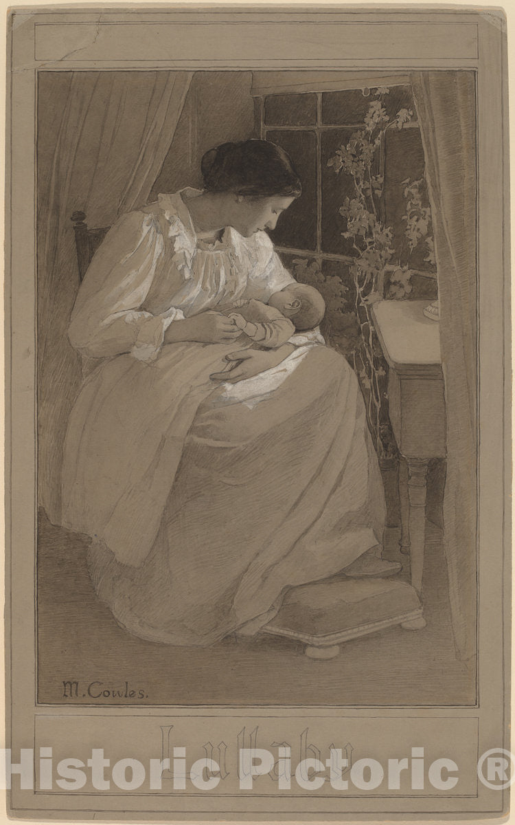 Art Print : Maude Alice Cowles, Lullaby, c. 1890 - Vintage Wall Art