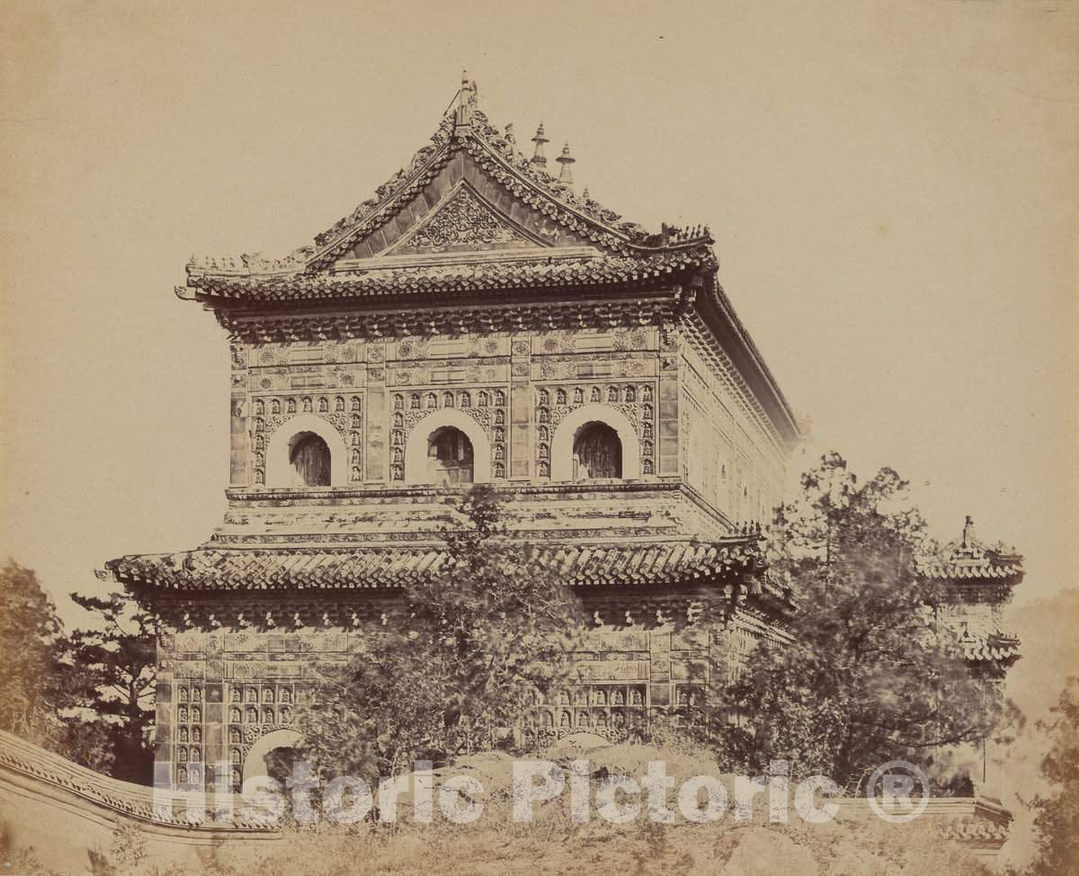 Art Print : Felice Beato, The Great Imperial Porcelain Palace Yuen Min Yuen, Pekin, October 18, 1860, 1860 - Vintage Wall Art