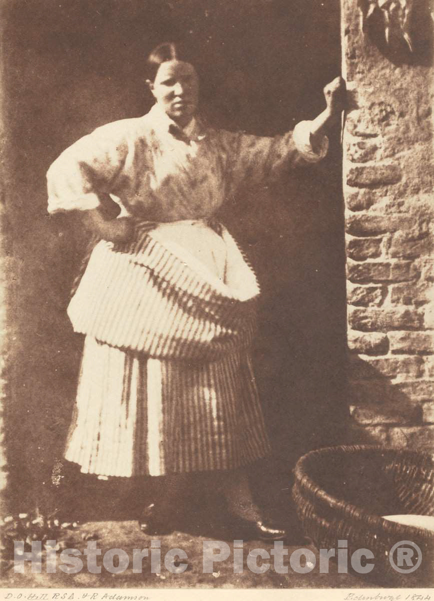 Art Print : Octavius Hill and Adamson, A Newhaven Fisherwoman, 1844 - Vintage Wall Art