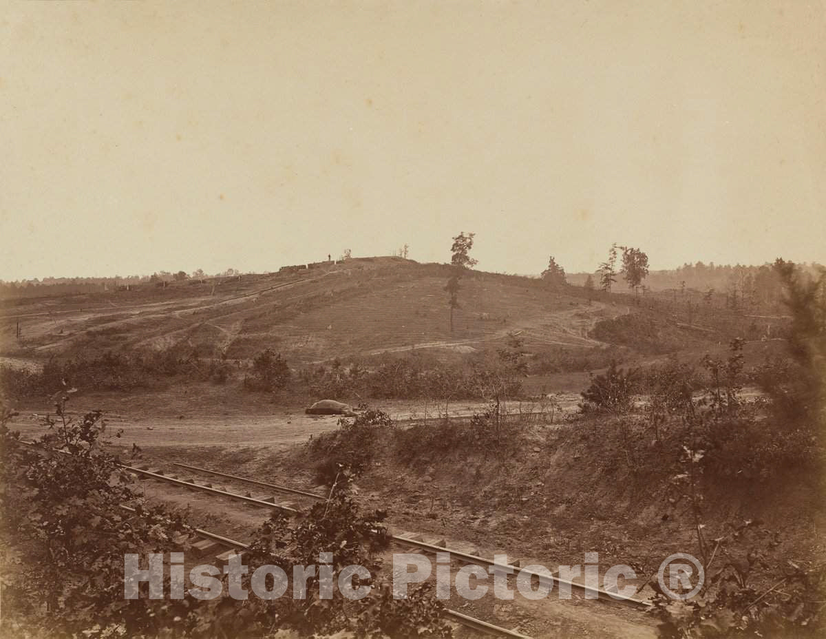 Art Print : George N. Barnard, Battlefield in Atlanta, 1864 - Vintage Wall Art